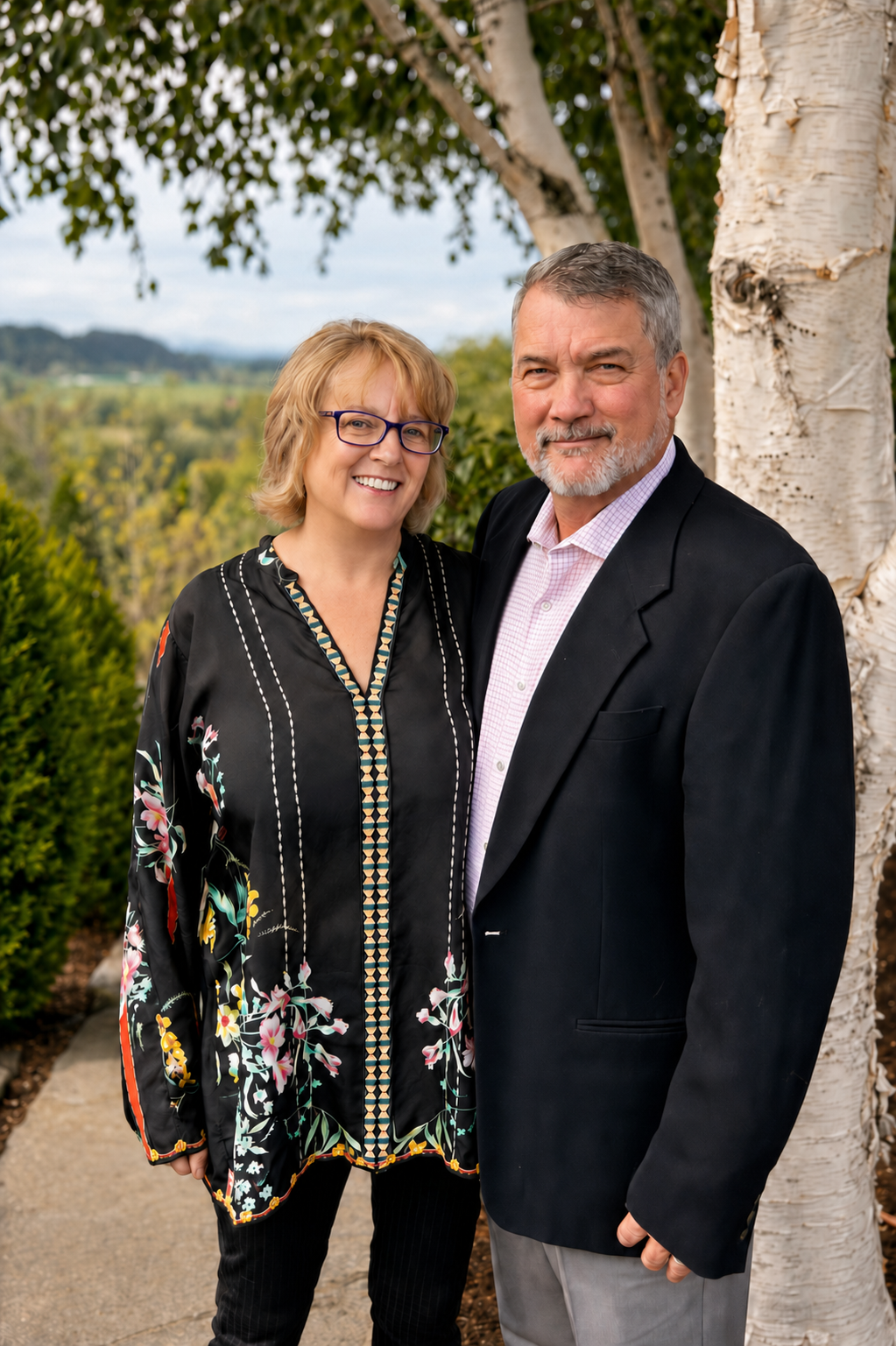 Michael Smith and Stacy Lewis together outdoors in the Northwest